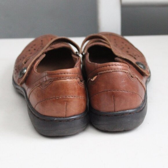Rockport Cobb Hill Women's Brown Leather Pearl-Ch Mary Jane Flats Size 8 - Picture 3 of 8